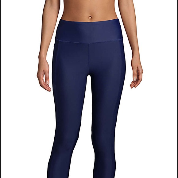 New Lands End High Waist Swim Leggings 
